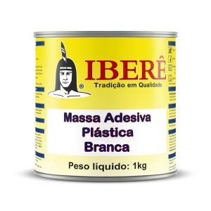 Massa Adesiva Plástica Branca 1Kg Iberê